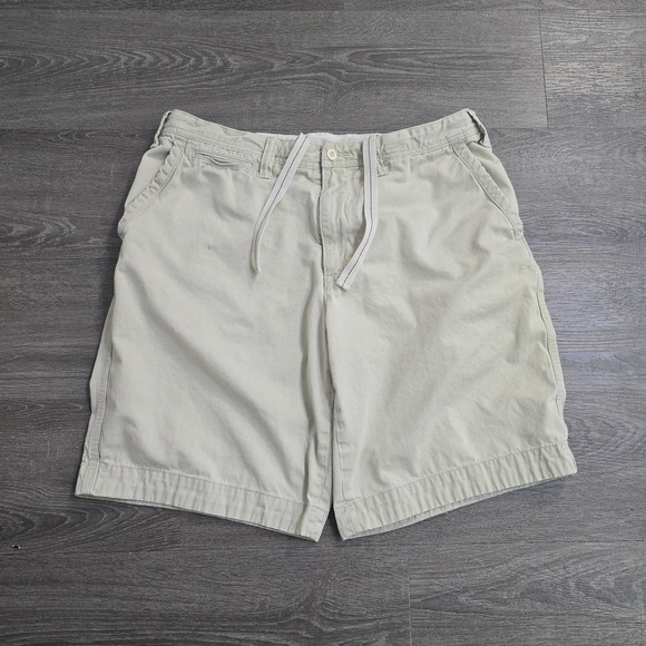 Polo Ralph Lauren Other - VTG Polo Ralph Lauren Bermuda Chino Shorts Drawstring Talon Zip Flap Pockets 35